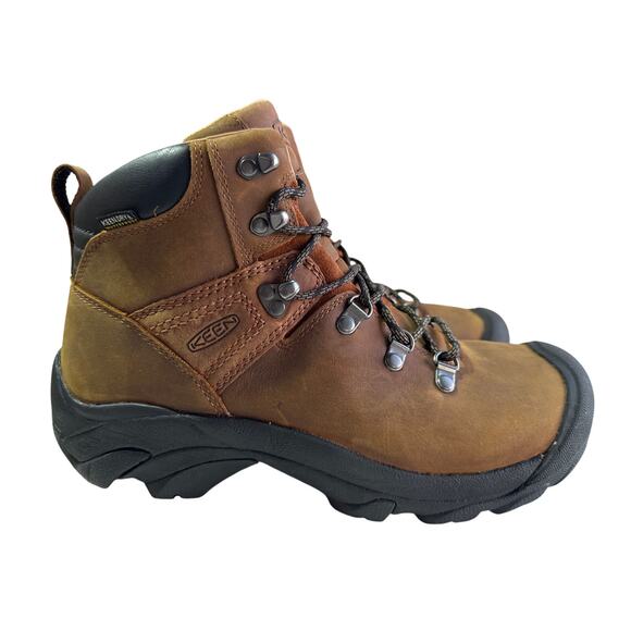 Keen Pyrenees Hiking Boots Leather Women's US 10 Brown Leather 1004156 - Picture 2 of 10